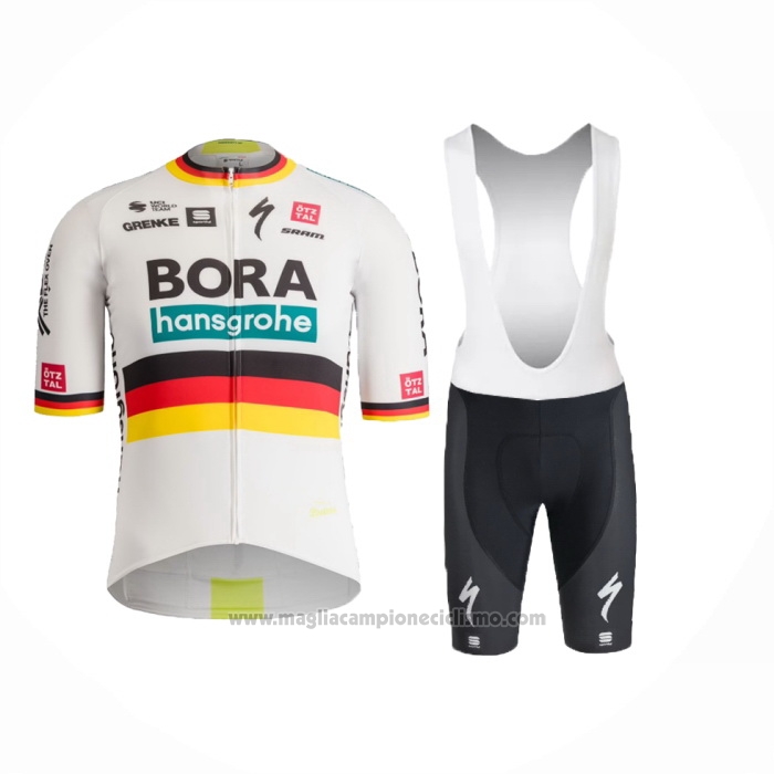 2024 Abbigliamento Ciclismo Bora-Hansgrone Nero Rosso Giallo Manica Corta e Salopette